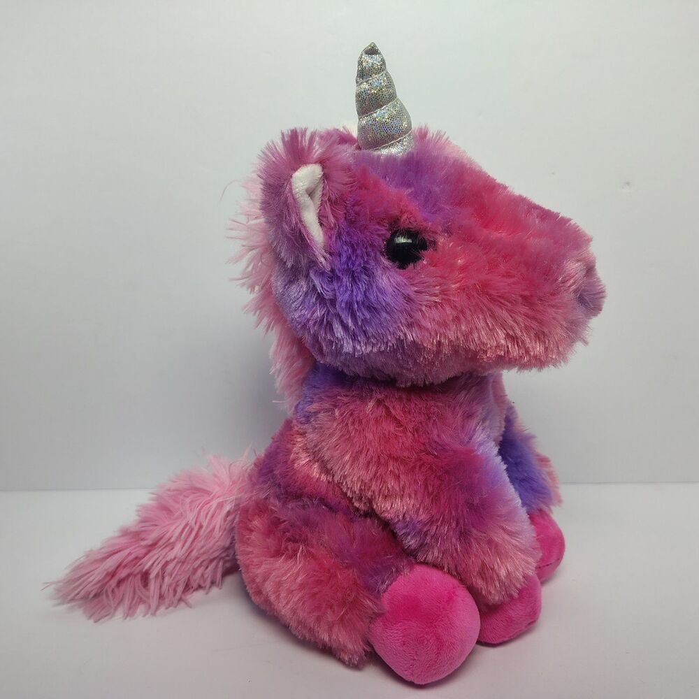 Spark Create Imagine Pink Purple Tie Dye 9" Sitting Unicorn Stuffed Animal